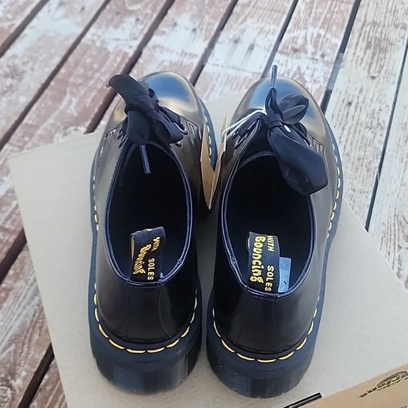 Dr. Martens Holly Leather Platform Shoes Women's size 10 ,Men Size 9 - Picture 3 of 10